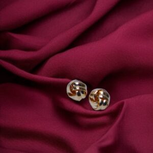 gold knot stud earrings – twisted artificial jewellery design for women.
