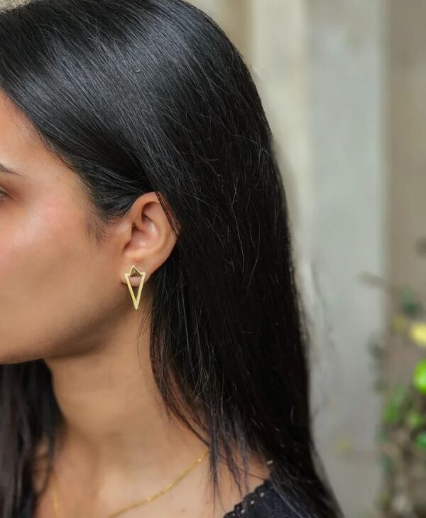 geometric triangle earrings artificial jewellery