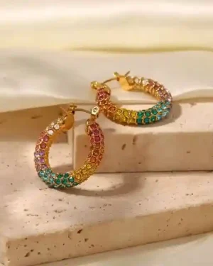 Golden ear rings for women elegant lightweight jewelry