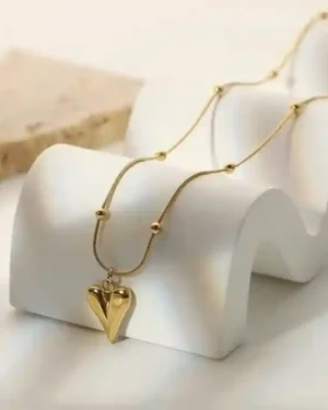 Sterling silver heart necklace for women elegant jewelry